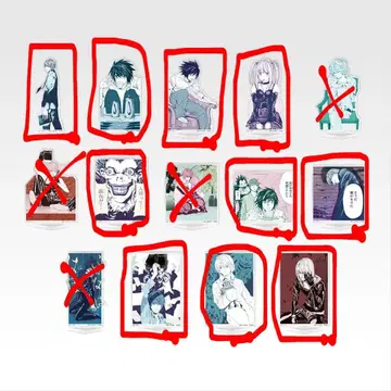 제일복권 DEATH NOTE G상 아크릴 스탠드 10종 세트 데스노트