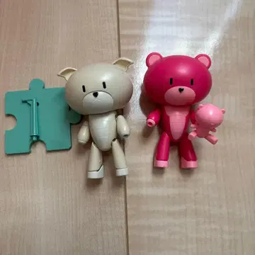 곰형 피규어 2체 세트