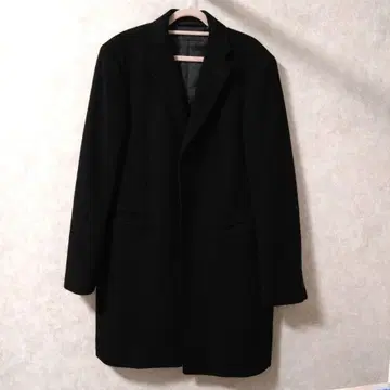 유니클로 블랙 체스터 코트 앞 단추식