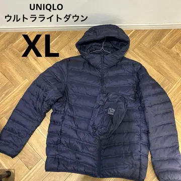 유니클로 후드 부착 울트라 라이트 다운 자켓 XL 네이비 새상품급