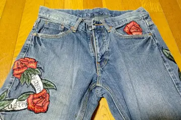 CUSTOM CULTURE 청바지 44 장미 자수 커스텀컬처 1