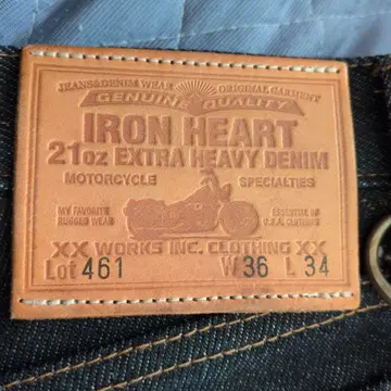 IRON HEART 21oz EXTRA HEAVY DENIMW36L34