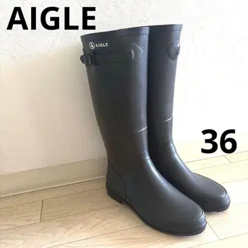 AIGLE 에이글 롱 레인부츠 장화 블랙 36