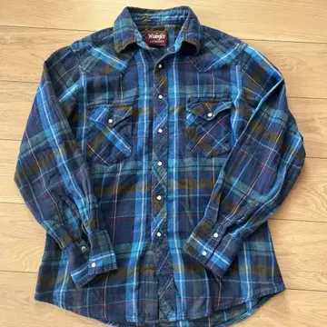 80s 랭글러 체크 셔츠