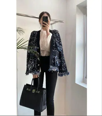 새상품 자켓 캐주얼 트위드 자켓