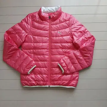 PUMA 핑크 퀼팅 다운 자켓 M