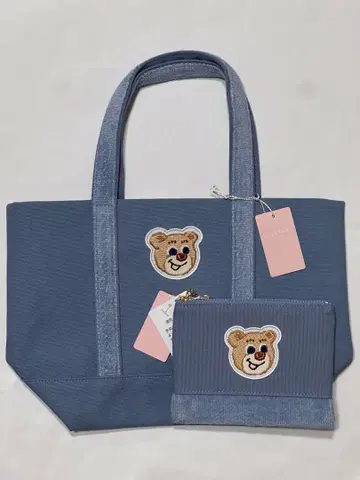 러브러리 바이 페이러 올드 테디 와펜 토트백 와펜 파우치