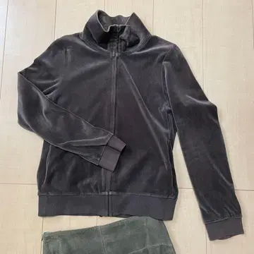 갤리루비 다크 브라운 벨로아 풀집 자켓