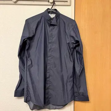 ORIHICA 긴팔 윙카라 셔츠 (데님풍)