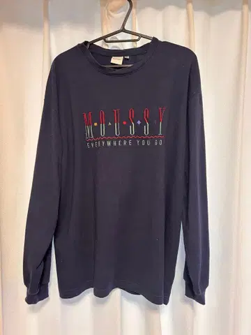 MOUSSY 네이비 롱 T