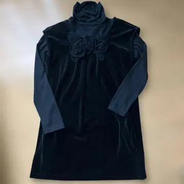 마리아니 MALIANI 하이넥 벨로아 튜닉 세트 블랙 9호 새상품