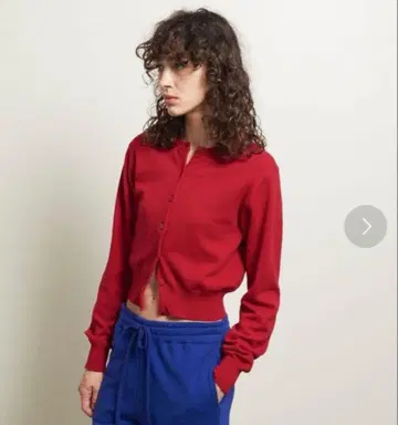 ATTISESSION 숏 크루넥 가디건