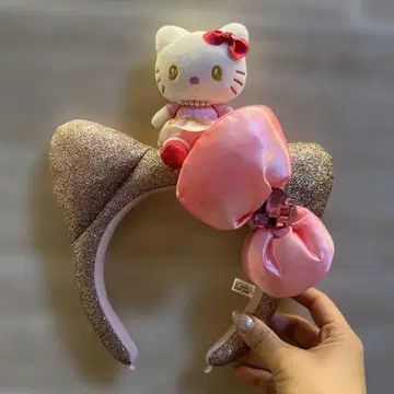 헬로키티 글리터 머리띠