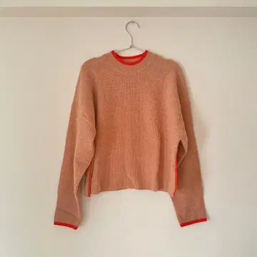 애로우즈 네프 컬러 라인 크루넥 니트 풀오버 셔벗