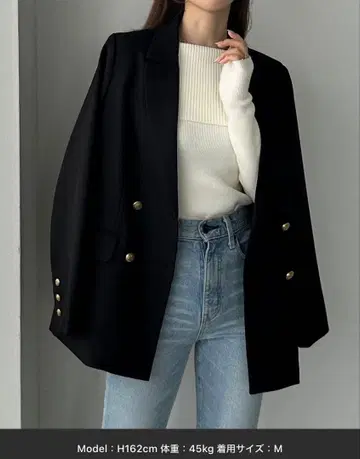 골드 버튼 테일러드 자켓