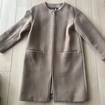 NOBLE 베이지 노카라 코트 38