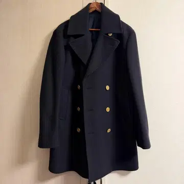 EDIFICE x Miliior 사제 / 네이비 더블 피코트 / L