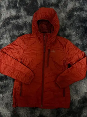L.L.Bean 후드 부착 다운 자켓 오렌지