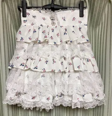 [새상품급] 파루엘피 티어드 레이스 공주 스커트