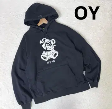 OY 오드리 풀오버 후드티 블랙 곰