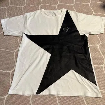 브리스톨 별 패턴 스타 프린트 T셔츠 XL 화이트