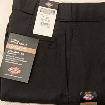 택 포함 새상품 디키즈 DICKIES 더블니 블랙 33 32