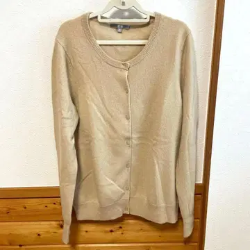 UNIQLO 캐시미어 100% 베이지 가디건 XL