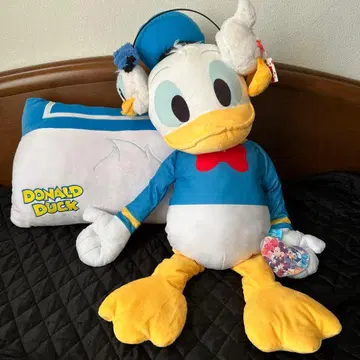 도널드 덕 봉제 인형 쿠션 귀도리
