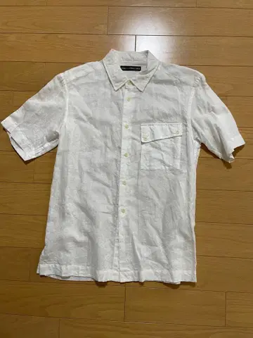 ISSEY MIYAKE MEN 반팔 셔츠 화이트 사이즈 2