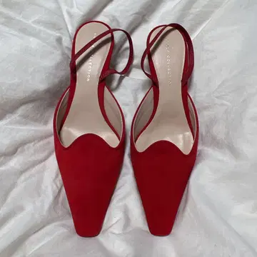 [ 새상품/미사용 ] BROCK COLLECTION 뮬 신발 빨간색