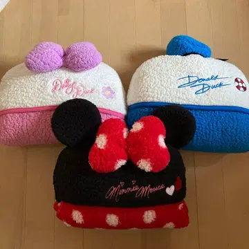 미니 도날드 데이지 담요 판초 쿠션 3개 세트