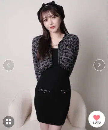 립서비스 Lipservice 클래시컬 트위드 앙상블 원피스