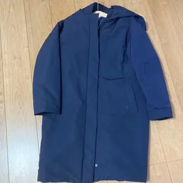 유니클로 네이비 후드 부착 다운 자켓 M