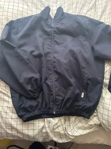 네이비 집업 나일론 자켓