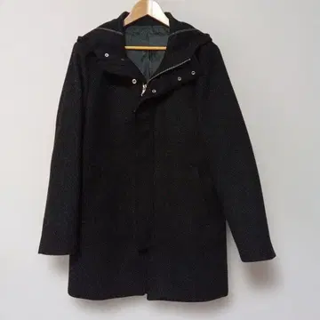 후드 부착 블랙 코트 THE SHOP TK 남성용 M