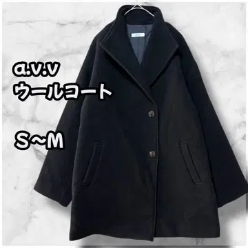 1597 a.v.v / 아베베 울 혼방 체스터 코트 블랙