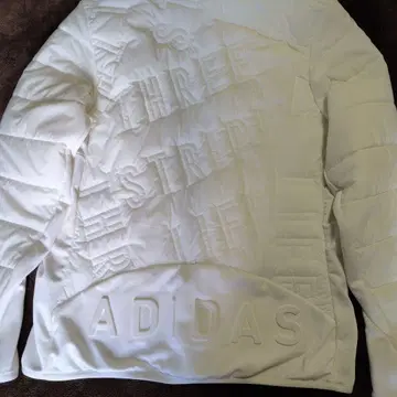 ADIDAS 충전솜 퀼팅 화이트 자켓 새상품급 L