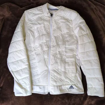 ADIDAS 충전솜 퀼팅 화이트 자켓 새상품급 L