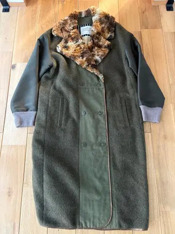 고투 할리우드 올리브 그린 롱 코트 카키 사이즈02