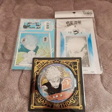 주술회전 고죠 사토루 생일 캔뱃지 명장면 디오라마 피규어 카드 홀더