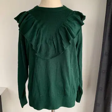 For the Poeple 그린 프릴 니트