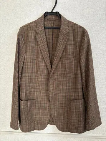 브라운 체크 자켓 가을 그린 라벨 릴랙싱 애로우즈