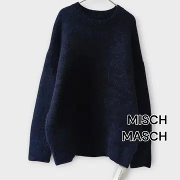 택 포함 MISCH MASCH 울 혼방 크루넥 니트 블랙 시착만 한 상품