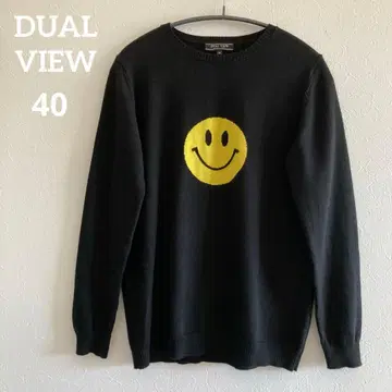 듀얼뷰 울 100% 스마일리 니트