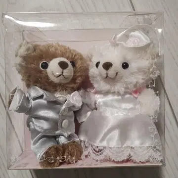 [미사용 새상품!] 웨딩 테디베어 세트 마스코트