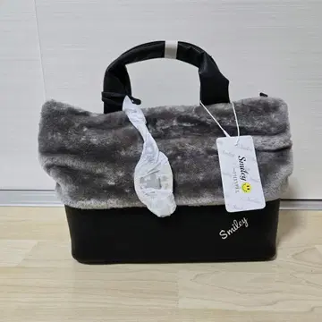 Smiley 핸드백 그레이/블랙
