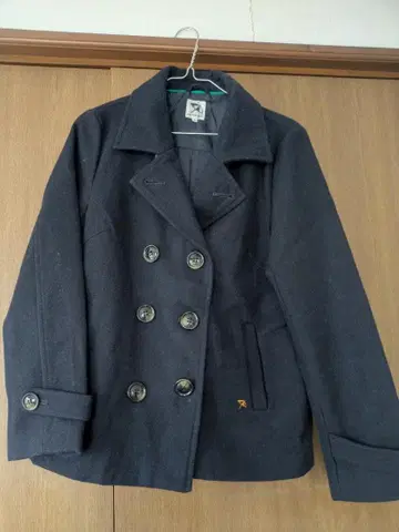 아놀드 파머 네이비 더블 버튼 피 코트 사이즈 3