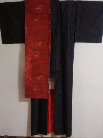 오시마 명주 겉옷 오비 세트 야마토