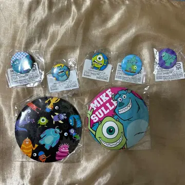 몬스터즈 잉크 캔뱃지 세트 픽사 디즈니 마이크 샐리