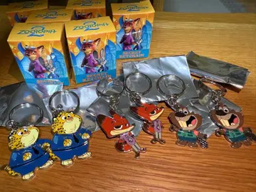 주토피아 아크릴 키링 6개 세트